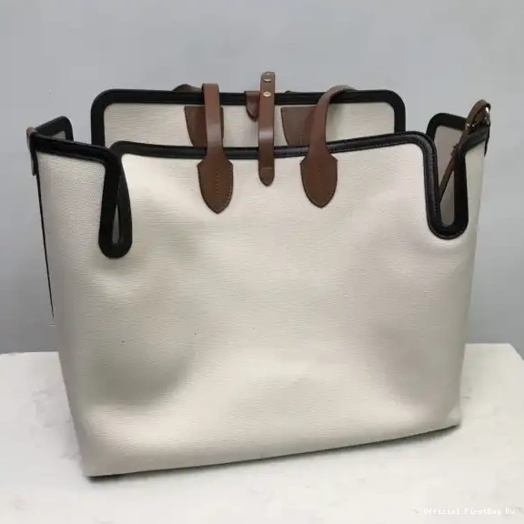 Official First Bag Ru Bag Soft Medium Canvas Cotton The Belt BURBERRY 0509
